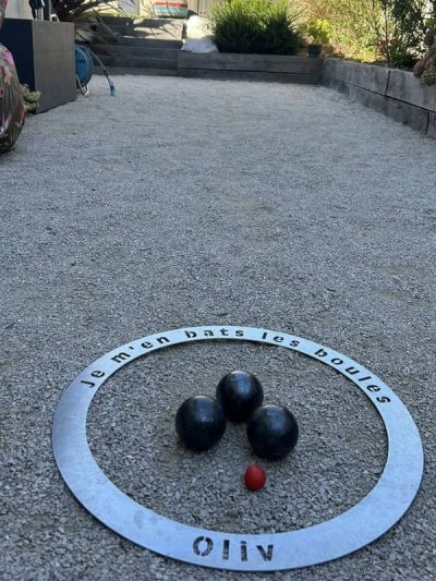 Cercle de pétanque personnalisé en inox